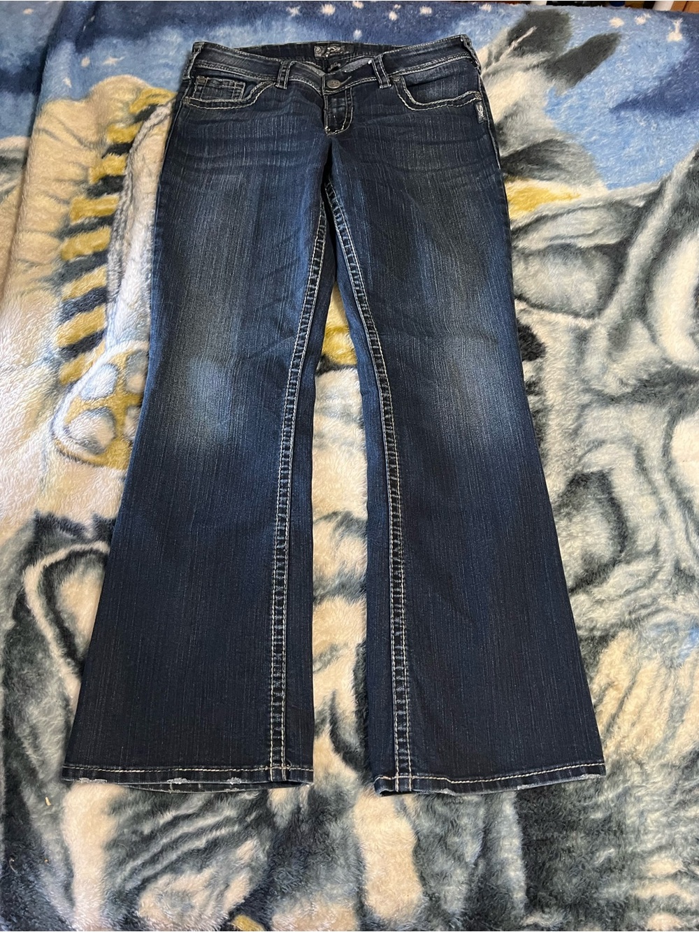 Silver Jeans Women's Dark Blue Flare Jeans
